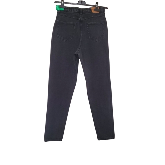 Motel Rocks Denim Womens Moms Jeans High Rise Tapered Black Wash Size 10 - Picture 2 of 5